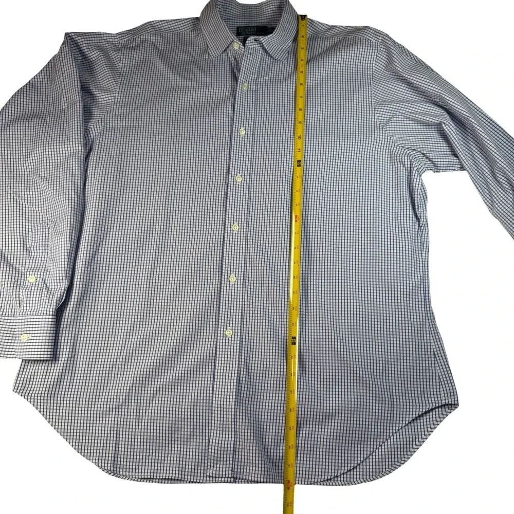 Polo Ralph Lauren Button Down Mens XL Blue Gingham Philip Sport Cotton Shirt